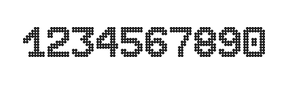 8×11数字点阵字体 ddN811AA1653