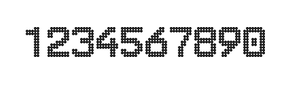 8×11数字点阵字体 ddN811AA1657
