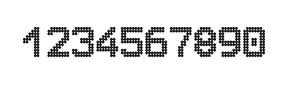 8×11数字点阵字体 ddN811AA1660