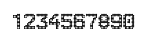 8×11数字点阵字体 ddN811AA1661