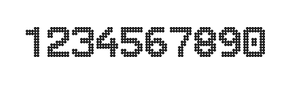 8×11数字点阵字体 ddN811AA1674