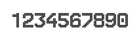 8×11数字点阵字体 ddN811AA1675