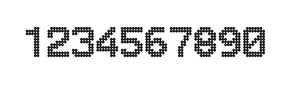 8×11数字点阵字体 ddN811AA1676