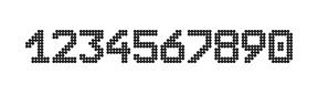 8×11数字点阵字体 ddN811AA1682