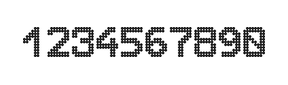 8×11数字点阵字体 ddN811AA1685
