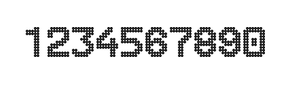 8×11数字点阵字体 ddN811AA1687