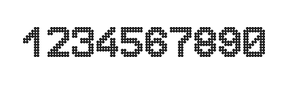 8×11数字点阵字体 ddN811AA1688