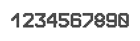 8×11数字点阵字体 ddN811AA1692