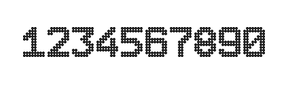 8×11数字点阵字体 ddN811AA1699