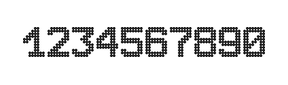 8×11数字点阵字体 ddN811AA1701