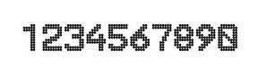 8×11数字点阵字体 ddN811AA1702
