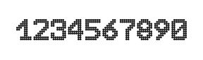 8×11数字点阵字体 ddN811AA1705