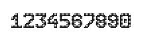 8×11数字点阵字体 ddN811AA1706