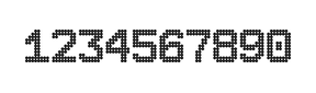 8×11数字点阵字体 ddN811AA1710
