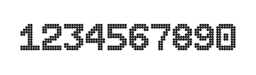 8×11数字点阵字体 ddN811AA1713