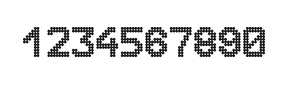 8×11数字点阵字体 ddN811AA1720
