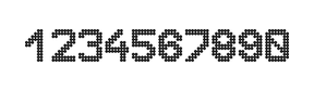 8×11数字点阵字体 ddN811AA1721
