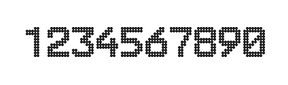 8×11数字点阵字体 ddN811AA1722