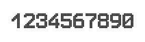 8×11数字点阵字体 ddN811AA1723