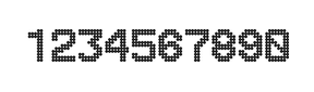 8×11数字点阵字体 ddN811AA1726