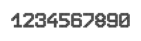 8×11数字点阵字体 ddN811AA1729