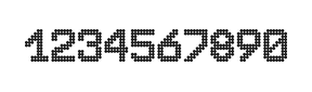 8×11数字点阵字体 ddN811AA1733