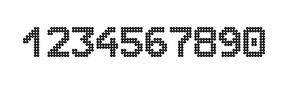 8×11数字点阵字体 ddN811AA1742