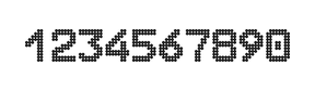 8×11数字点阵字体 ddN811AA1744