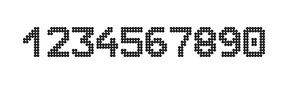 8×11数字点阵字体 ddN811AA1745