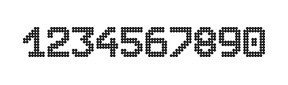 8×11数字点阵字体 ddN811AA1747