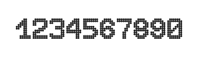 8×11数字点阵字体 ddN811AA1748