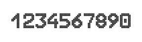 8×11数字点阵字体 ddN811AA1751