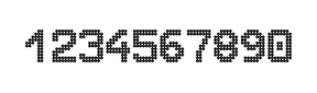 8×11数字点阵字体 ddN811AA1754