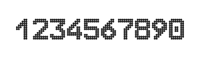 8×11数字点阵字体 ddN811AA1756