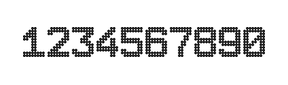 8×11数字点阵字体 ddN811AA1757