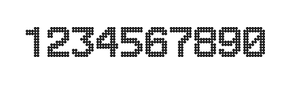 8×11数字点阵字体 ddN811AA1759