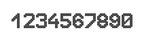 8×11数字点阵字体 ddN811AA1760
