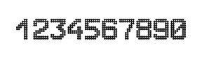8×11数字点阵字体 ddN811AA1761