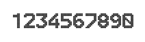 8×11数字点阵字体 ddN811AA1764