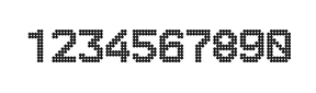 8×11数字点阵字体 ddN811AA1765