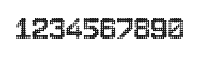 8×11数字点阵字体 ddN811AA1775