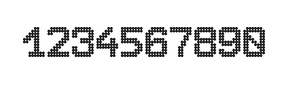 8×11数字点阵字体 ddN811AA1777