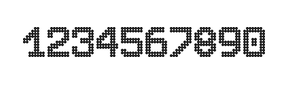 8×11数字点阵字体 ddN811AA1789