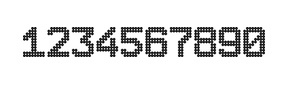 8×11数字点阵字体 ddN811AA1790