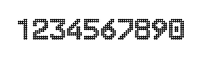 8×11数字点阵字体 ddN811AA1794