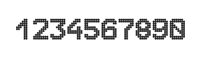 8×11数字点阵字体 ddN811AA1795