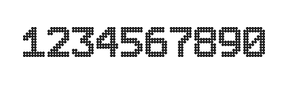 8×11数字点阵字体 ddN811AA1796