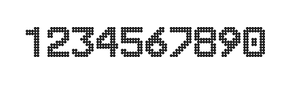 8×11数字点阵字体 ddN811AA1808