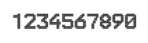 8×11数字点阵字体 ddN811AA1811