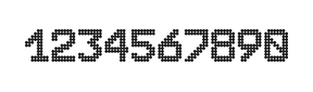 8×11数字点阵字体 ddN811AA1813
